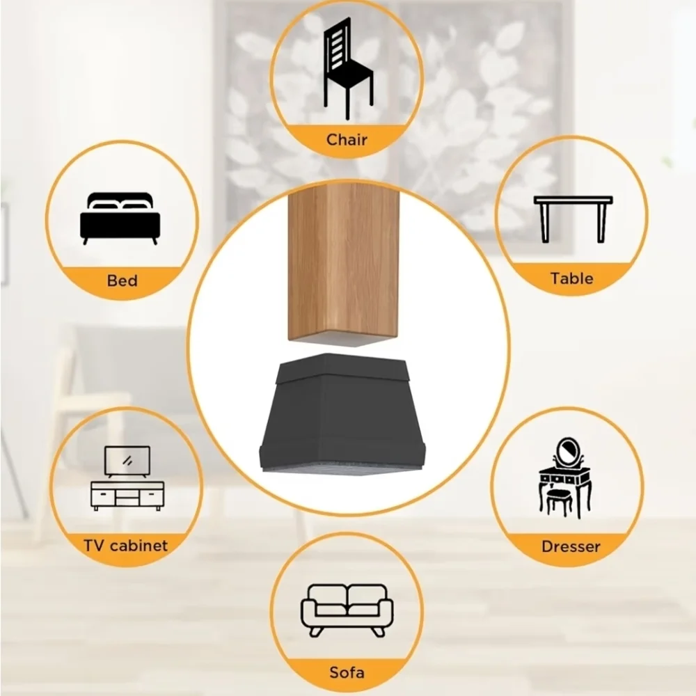 Black Furniture Leg Protectors
